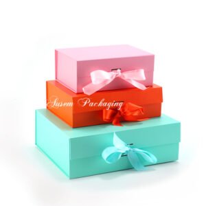 Magnetic Ribbon Box Foldable Gift Box