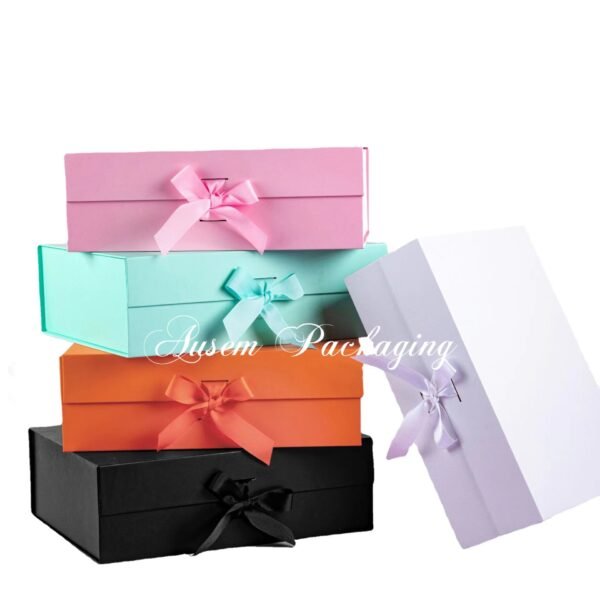 Magnetic Ribbon Box Foldable Gift Box - Image 2